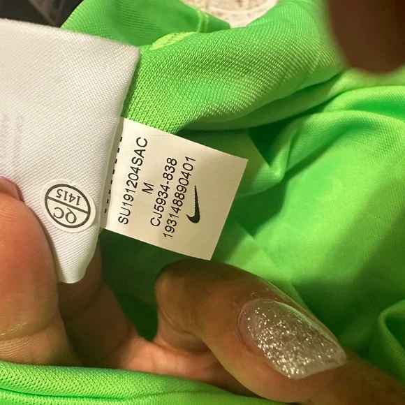 Authentic Marine Serre X Nike Lime Green Top and Black/Cream Jumpsuit - Picture 7 of 9